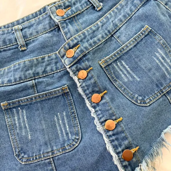 SHEIN distressed denim skort - Image 4