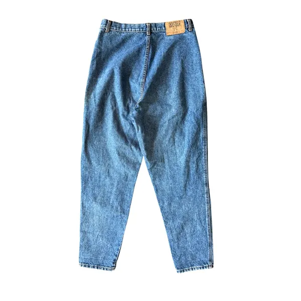 Vintage GAP High Waisted Pleated Tapered Blue Jeans Size 29 - Image 3