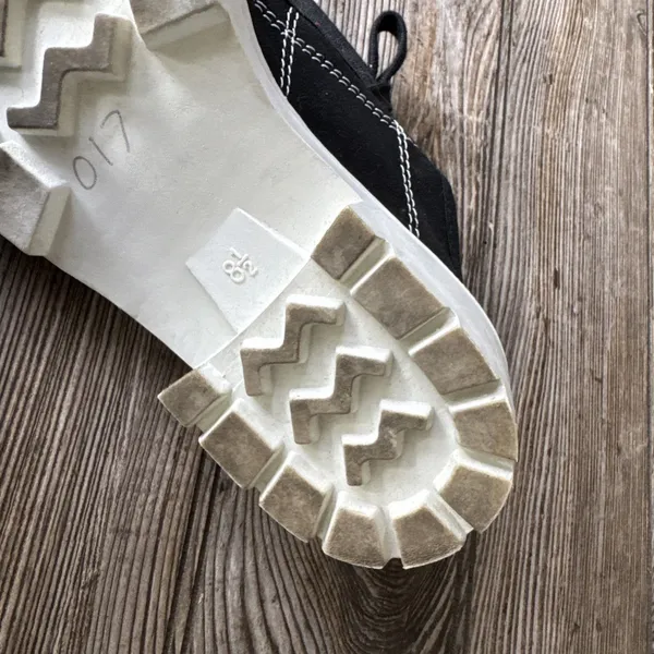 Vintage Mudd Chunky Mule Clogs White Canvas Lace Up Women Sz 8.5 Y2K slide on - Image 6