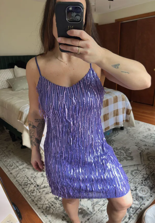 Purple Sequin Francesca's Dress - Image 2