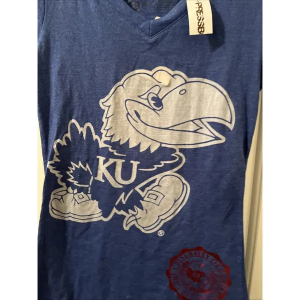 Kansas University KU Jayhawks Womens Juniors Short Sleeve T-Shirt Size M - Image 6