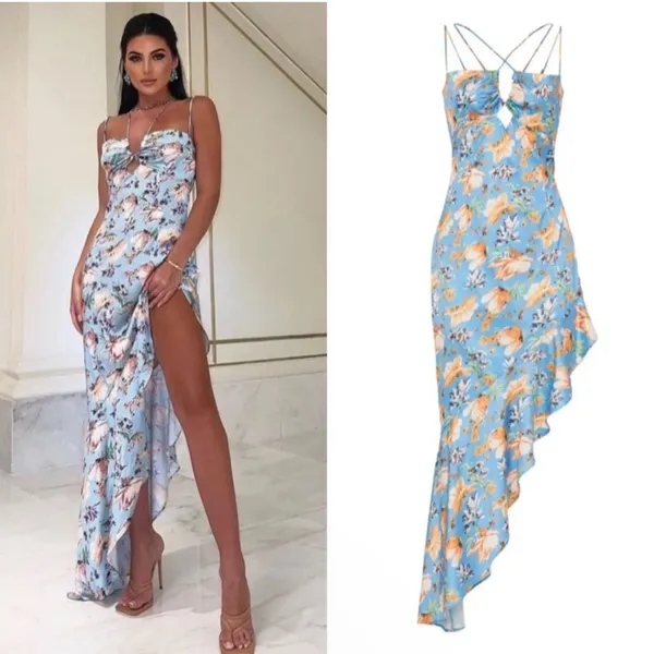 Nookie Simone Cut Out Dress in Blue Medium Womens Long‎ Gown - Image 2