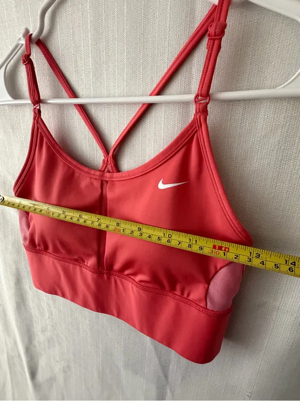 Nike Sports Bra Women’s Size M Orange Dri-FIT Crisscross Strappy(A596) - Image 4