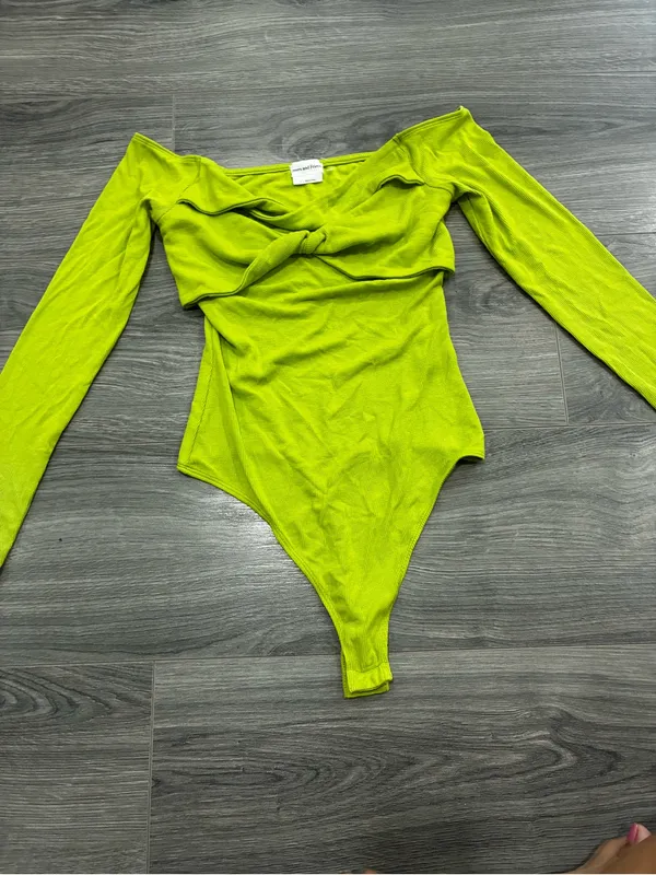 Lovers + Friends Daphne Bodysuit in Yellow Green - Image 2