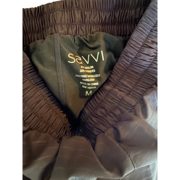 Savvi High Rise Running Shorts Black Lined Athletic Workout Women's Medium - Image 8