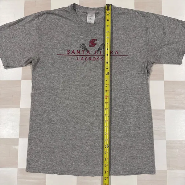 Gildan santa clara university go broncos lacrosse grey red short sleeve tee - Image 7