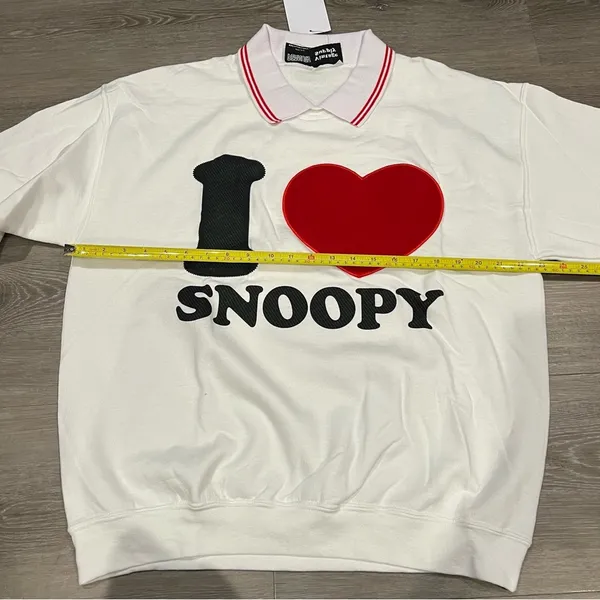 snoopy peanuts white long sleeve sweater tee shirt - Image 4