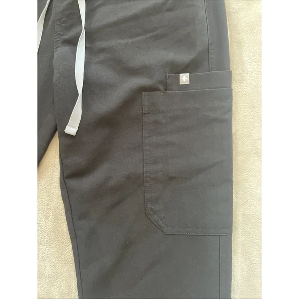 FIGS YOLA‎ Scrub Pants Women's XS Black Straight Leg Technical Collection - Image 4