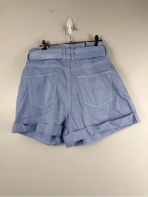 We The Free People Nova Denim Paper Bag High Rise Shorts Blue medium - Image 4