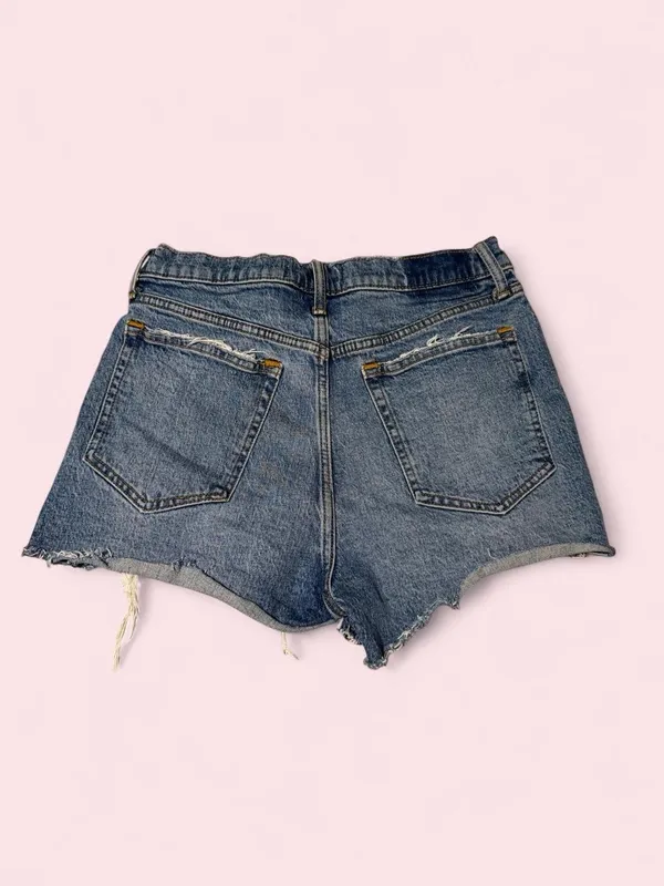 Abercrombie & Fitch Distressed Denim Cutoff Shorts - Blue the mom short - Image 2