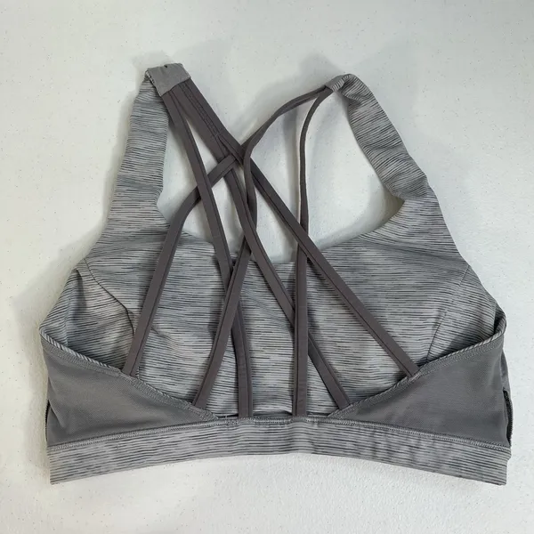 Lululemon Sz 6 Free To Be Serene Bra Light Support C/D Cup Nimbus Battleship - Image 9