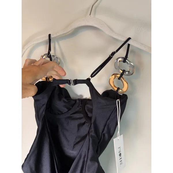palondre the label Aster One Piece Black With Underwire Sz M NWT $225 - Image 15