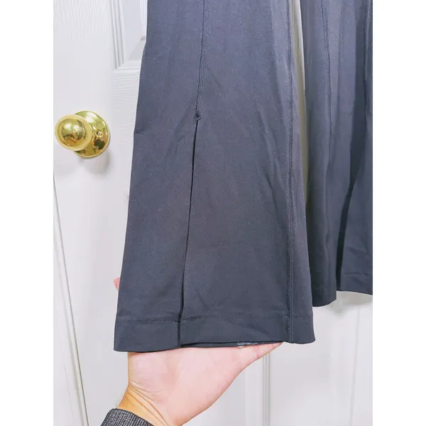Lululemon In The Groove High Rise Flare Pant Size 2 Black Split Hem Athleisure - Image 9