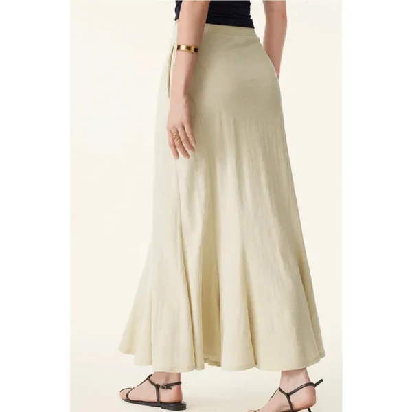 OGL Materica Green Ribbed Knit Maxi Skirt High Waisted Elastic Size M NWT - Image 4