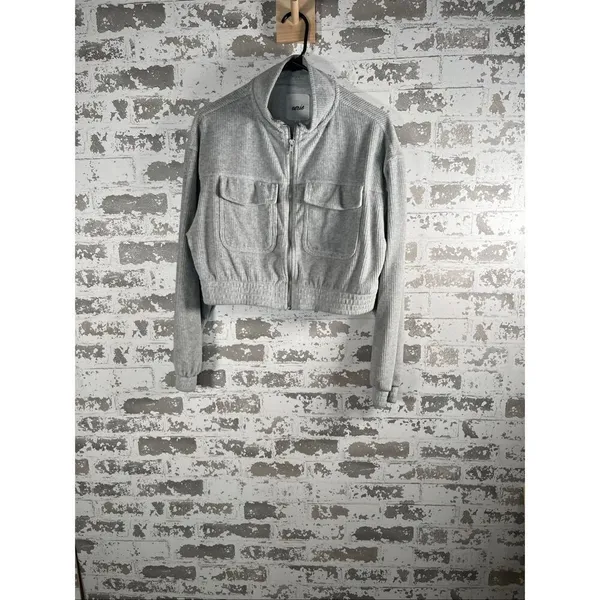 Aerie | women ribbed cropped full zip sweat shirt - Image 9