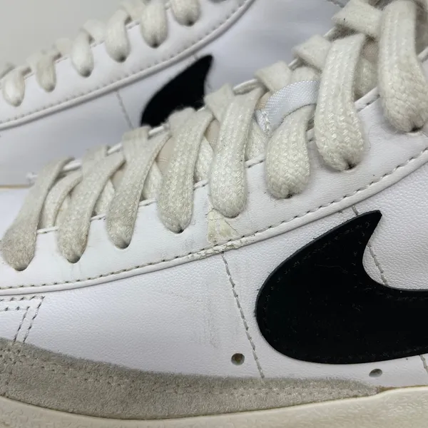 Nike Blazer Mid Womens Size 5.5 Sneakers White Black - Image 2