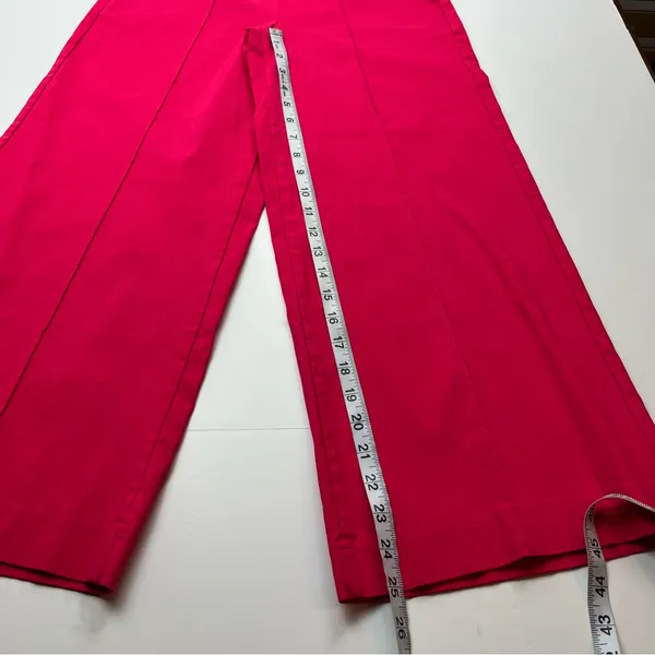 Maeve by Anthropologie Women’s Size‎ 2 Pink Wide-Leg Cropped Pant Pockets Preppy - Image 6