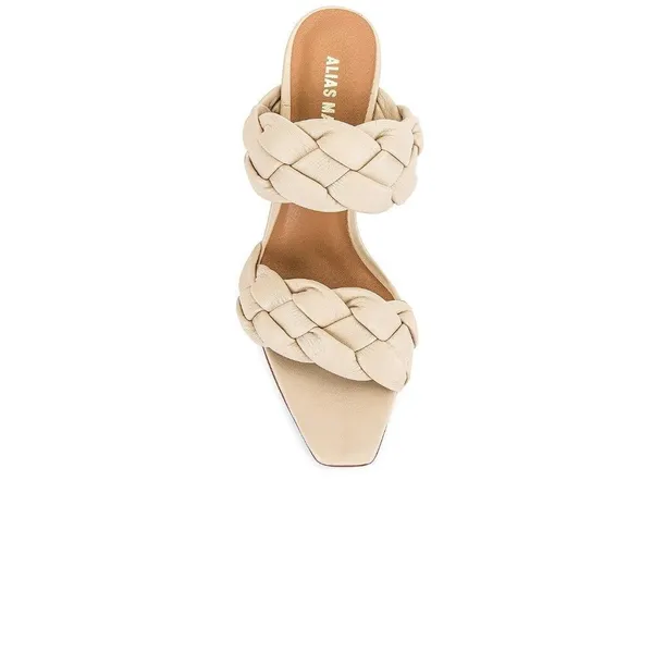 Alias Mae High Heels Isla Mules in Bone 38 7 Womens Braided Sandals - Image 3