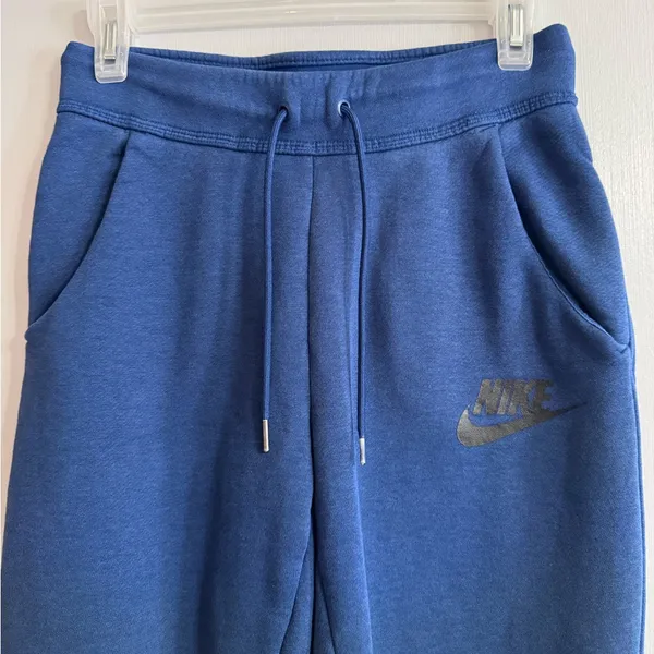 Nike Women's Blue Jogger Pants Size XS - Image 7