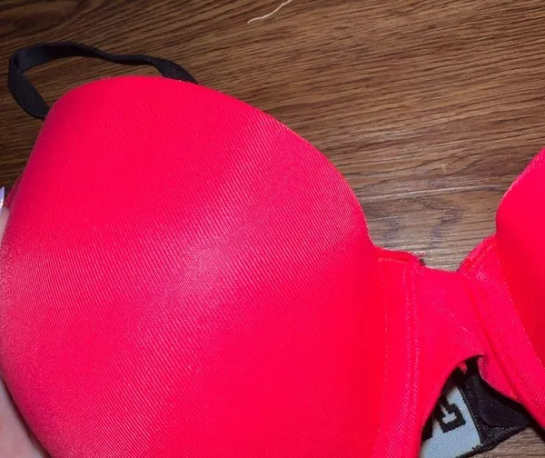 Victoria’s Secret PINK Red Logo Wear Everywhere Push Up Bra Size 32C - Image 2