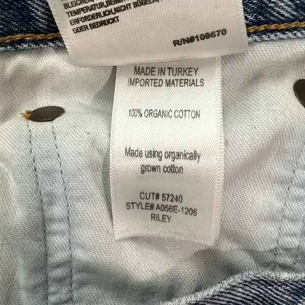 Agolde Distressed Cropped Blue Jeans - Image 3