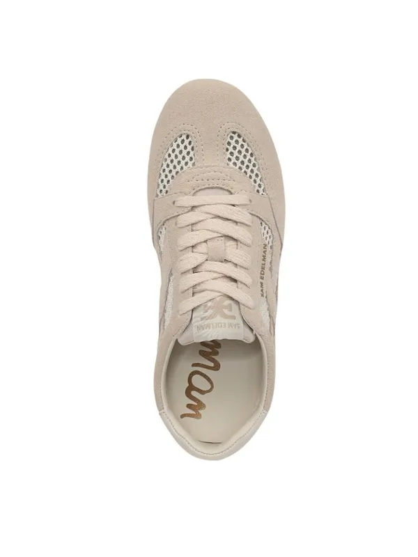 NWT Sam Edelman Tobi Sneaker Lace Up Low Top J8526M1 New Ecru Brown 8M - Image 5