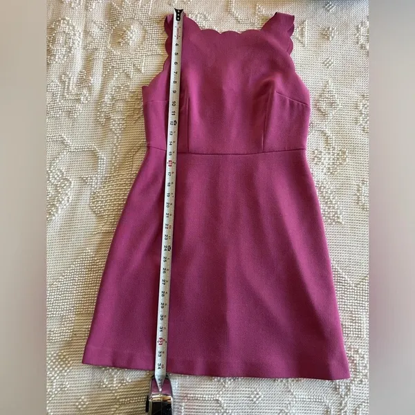 Loft Magenta pink dress‎ boat neck with V in the back Size 8P - Image 6