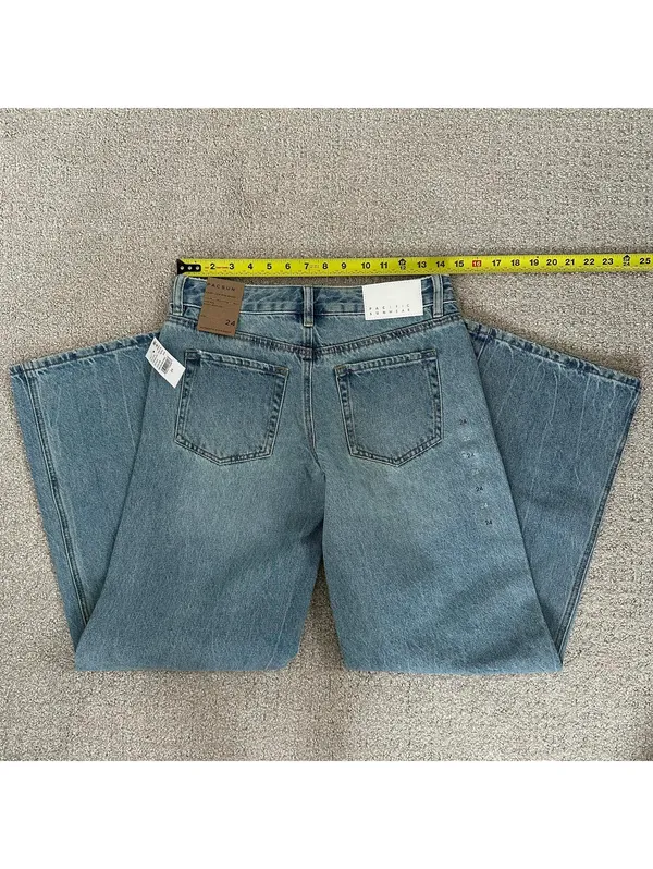 Pacsun Casey Low Rise Baggy Jeans Ripped Indigo NWT Size 24 - Image 8