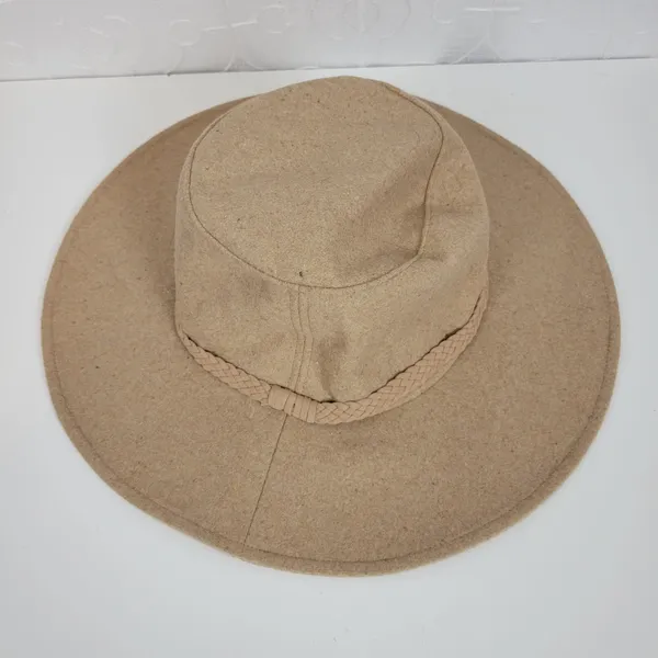 ASN Womens Harper Floppy Hat Tan Felt Packable Wide FabFitFun Boho NEW - Image 5
