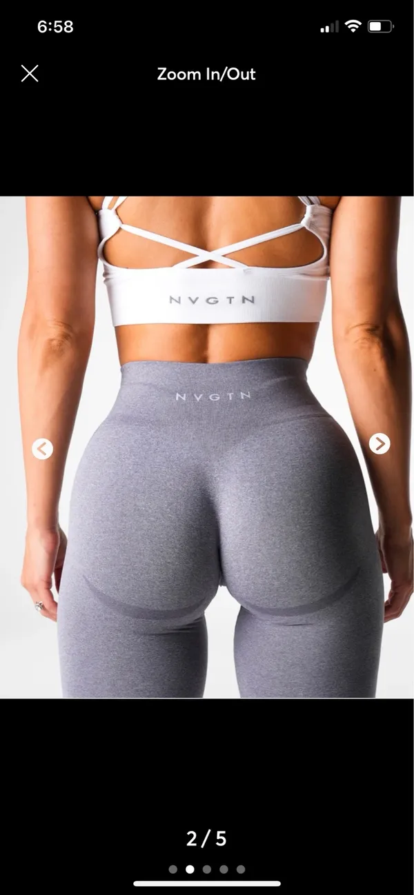 NVGTN Leggings Seamless Contour Grey - Image 2