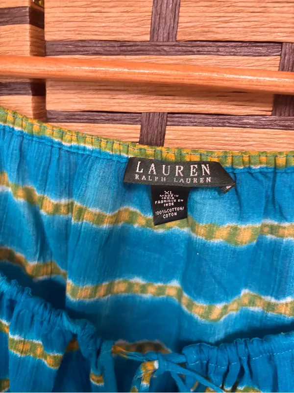 Lauren Ralph Lauren blue blouse size xl - Image 6