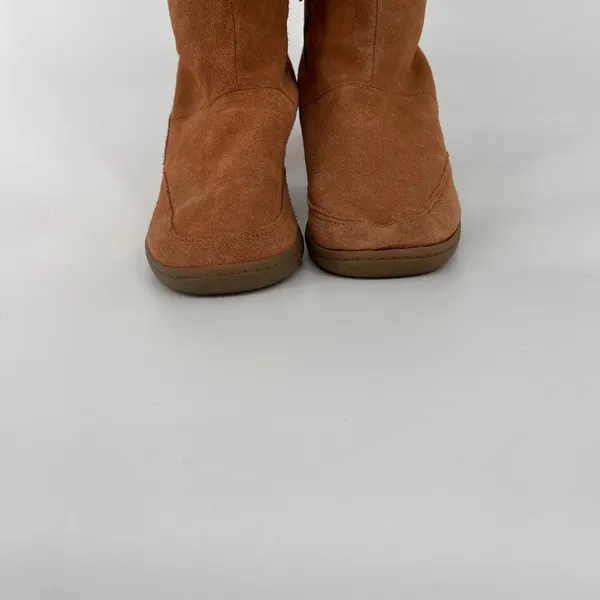 Skechers SKCH+3 Rust Suede Leather Fringe Moccasin‎ Wedge Boots Women's Size 9 - Image 3