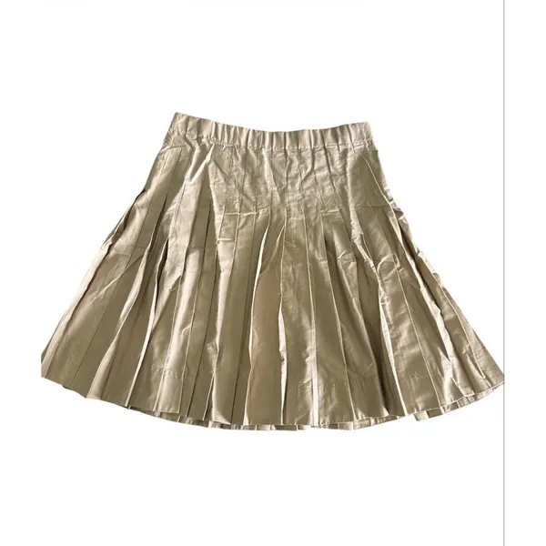 J.Crew NWT Pleated Skirt in Cotton Poplin Size 6 Washed Hazelwood Tan $178 New - Image 3