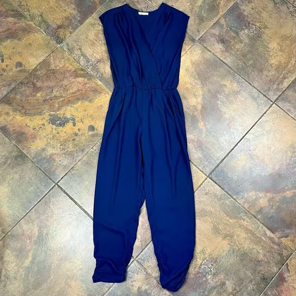 OODT Women’s Blue Wrap Jumpsuit Small - Image 5