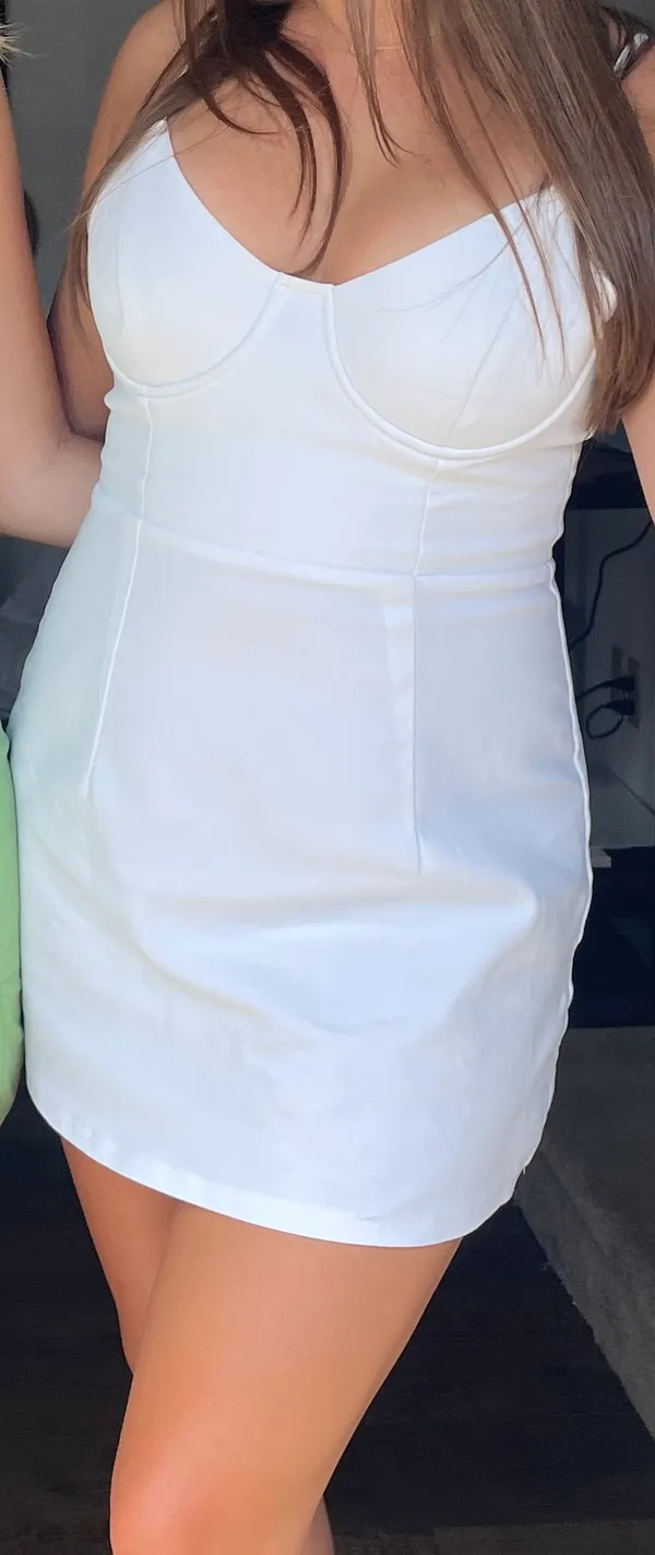 Princess Polly White Mini Dress - Image 3