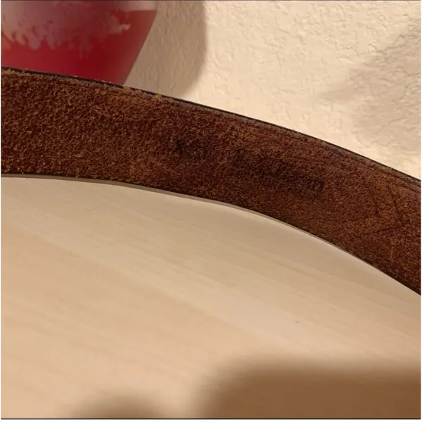 Vintage wester leather belt Brown Size M - Image 4