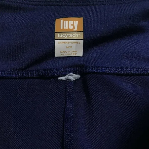 Lucy Womens Blue Skinny Leggings Pants Size Medium - Image 6