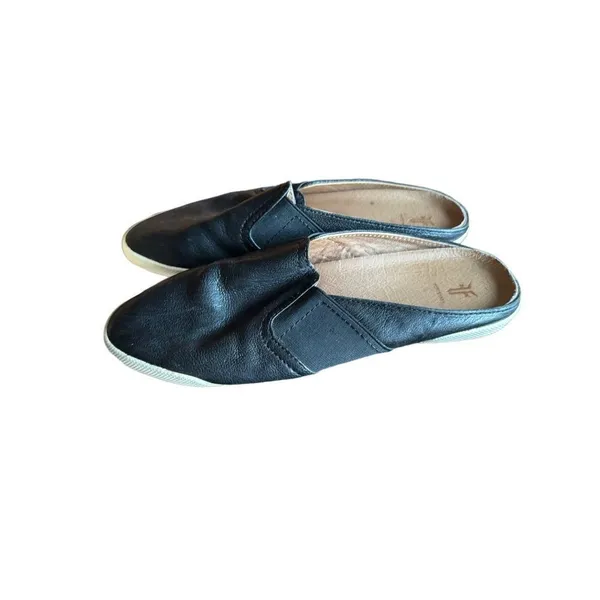 Frye Women's Melanie Gored Mule Leather Slip-on‎ Shoes Size 6 Black - Image 2