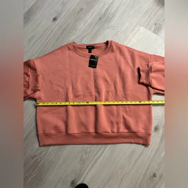 New Forever‎ 21 plus size Dusty Pink Crewneck Sweatshirt - Image 5