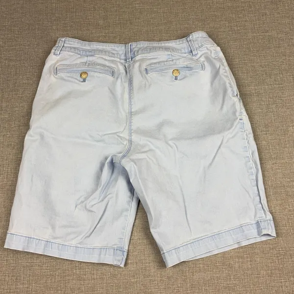 Tommy Bahama Shorts Womens 8 Blue Chino Twill Cotton Lyocell Spandex 9 Inseam - Image 8