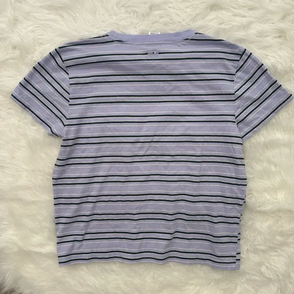 PINK Dreamer Cotton Tee Purple Cloud Stripe Size Medium - Image 7