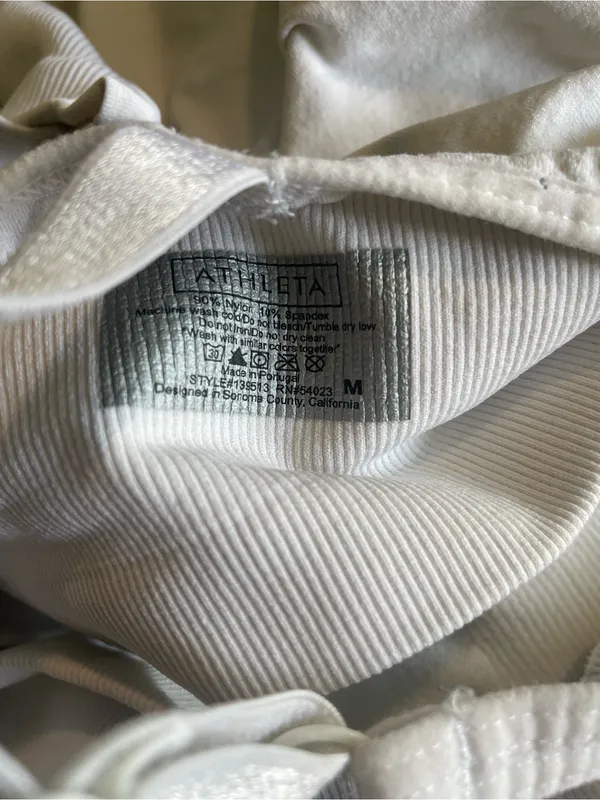Athleta White Racerback Tank Top - Image 3
