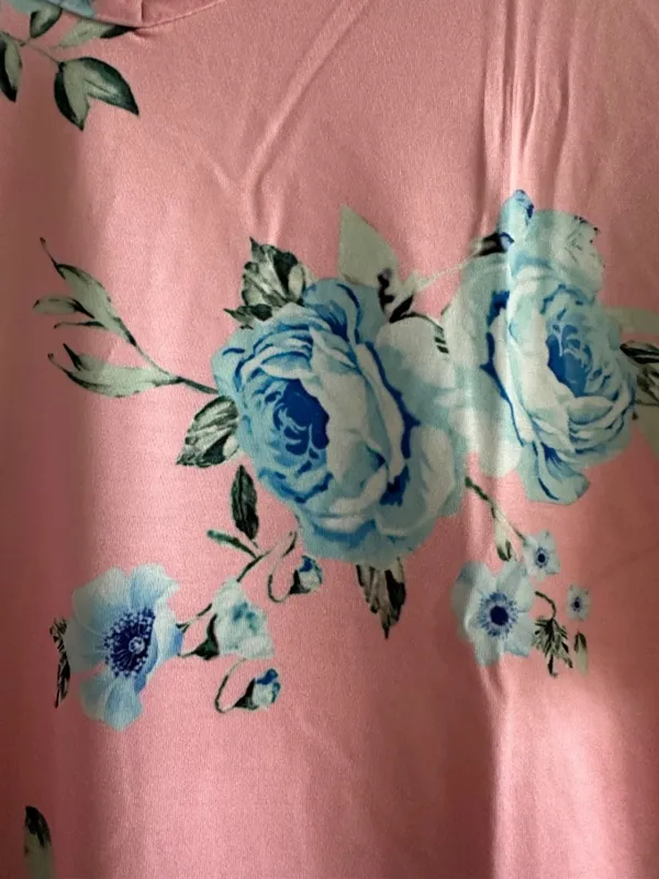 Baby Pink Crisscross Floral Tee - Image 4