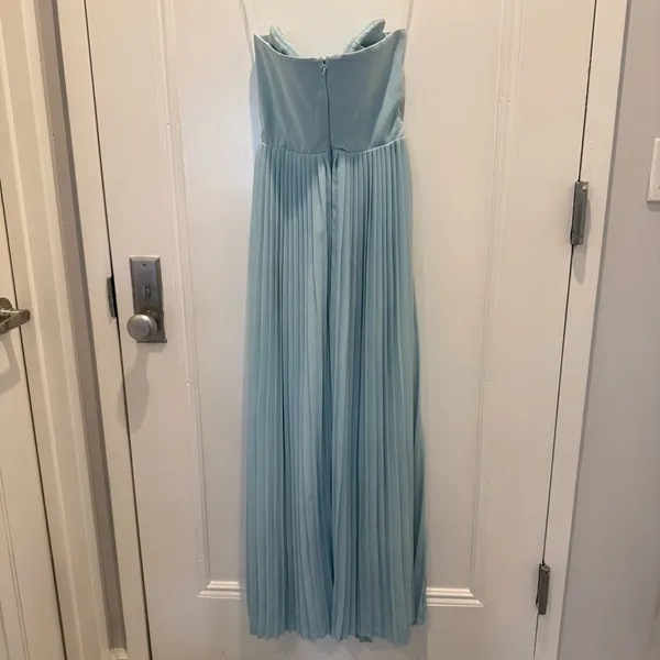 HOUSE OF CB 'Marcella' Ocean Blue Pleated Maxi Dress - Image 7