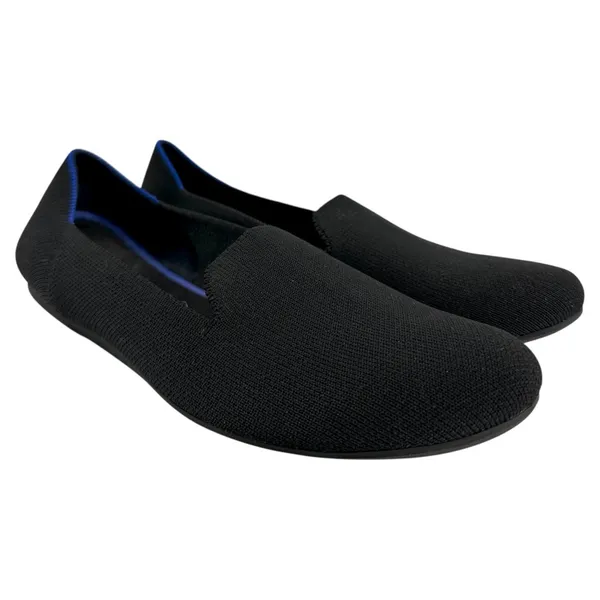 Rothy's The Loafer Slip On Ballet Flat Shoes Lightweight Knit Black Solid 9 - Image 2