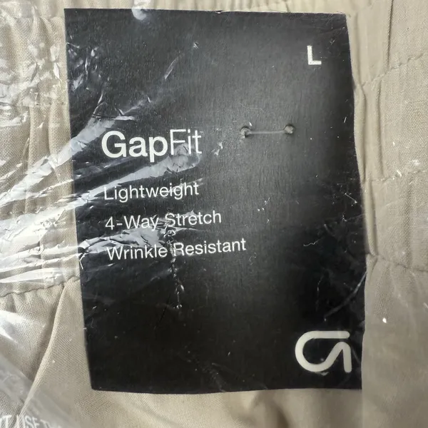 GAP GapFit Tech High Rise Split-Hem Pants Size Large Tan MSRP $69 NWT Comfort‎ - Image 7