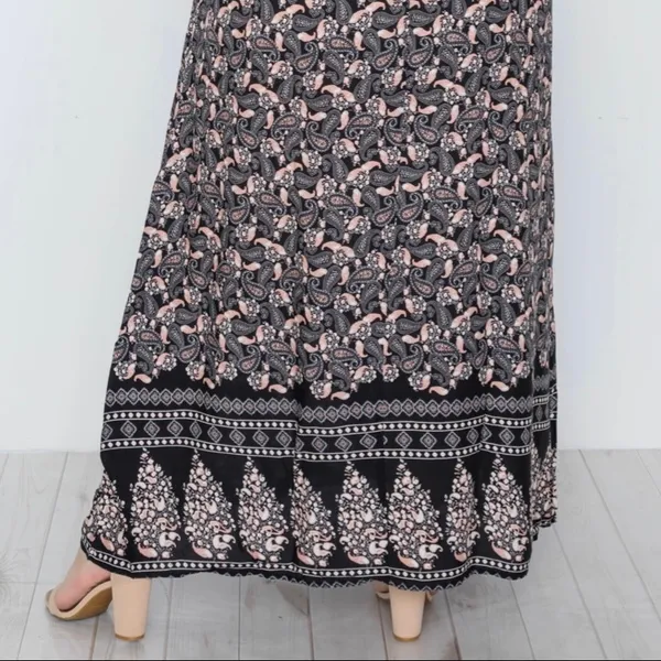 Ganji Paisley Crochet Spaghetti Strap Maxi Dress in Black/Cream Boutique NWT - Image 8