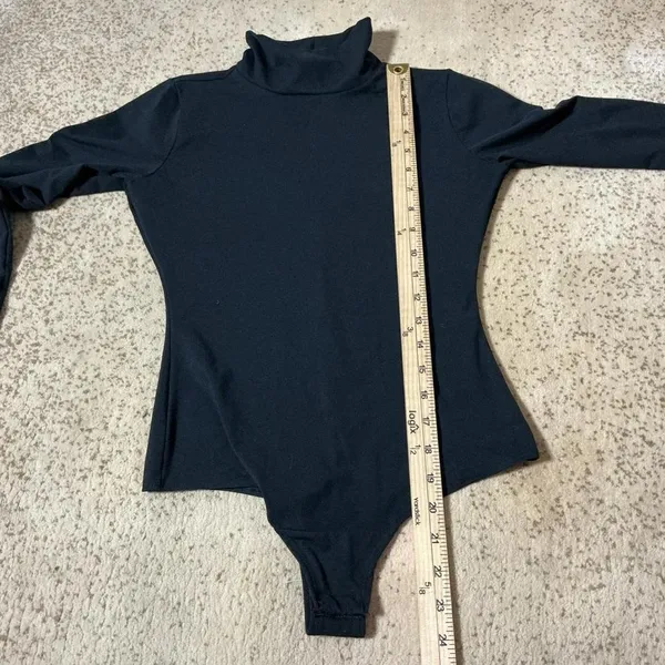 Spanx Suit Your Fancy‎ Long Sleeve Turtleneck Bodysuit Black Small 10196R - Image 5