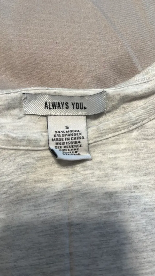 Long sleeve grey Modal shirt Gray - Image 3