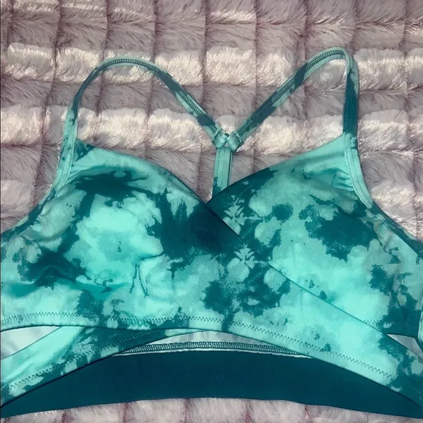 PINK Victoria's Secret‎ Green Sports Bra Intimates - Image 4